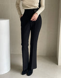 Wittery Side Adjust Brushed Bootcut Slacks