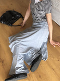 [MADE/Skirt+Pants SET] Forin Bootcut Pants Unbalance Shirring Flare Layered Skirt
