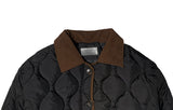 Raf Color Matching Collar quilting Padded Jumper