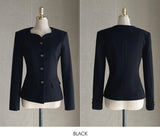 Roicheu Heart Neck Short Jacket