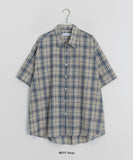 [unisex] Colmas Check Seersucker Short Sleeve Shirt