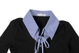 Eve Fake Layered Ruffle Shirt Cardigan