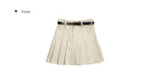 Humi Corduroy Mini Pleated Skirt
