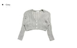 Public Cable Knit Crop Cardigan