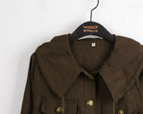 Peep Y2K String Button Collar Short Jacket