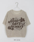 Sane Flower Summer Crop Short Sleeve Knit