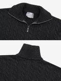 Pilon Cash Half Zip Up Knit