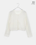 Cheche flower see-through button cardigan