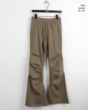 Carlin pin tuck pleated shirring banding long bootcut pants