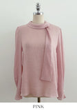 Noen Tencel Chiffon Tie Blouse