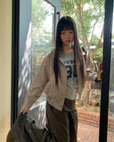 Retum Pocket Button Cotton Short Jacket
