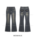 Seize Back Pocket Slim Bootcut Denim Pants