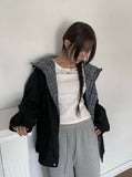 Yvonne Check Hood Cotton Boxy Fit Jumper