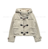 [wool 20%] Dawson Hairy Hooded Duffle Coat