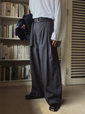 Lloyd Pintuck Maxi Wide Belt Slacks