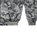 Ash camo fur crop padding
