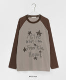 Stelline Star Color Matching Raglan Long Sleeve Tee