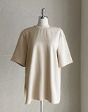 Washia Linen Short Sleeve T Blouse Wide Slacks Set