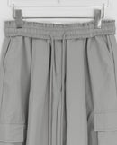 [Unisex] Giden Shirring Nylon Cargo Wide Pants