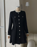 Cren Shirring Pleats Mini One Piece