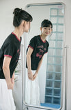 Cherry Cats CROP Ringer Tee