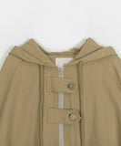 [BAONHAUS] Kuninged ribbon pocket cotton hood jacket