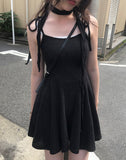 [Muffler set] Dev Flare Sleeveless Mini One Piece Set