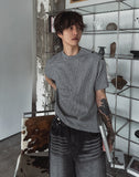 Uke Shoulder Henley Neck Muscle Fit Half Knit
