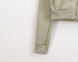 Teener Printed Two-Way Cropped Hood Zip-Up