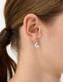 Champagne Moon Dew Drop Silver Fishing Earrings