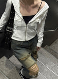 Raw Cut Bermuda Jeans