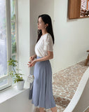 Diane Banding Flared Long Skirt