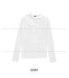 Nilo cutting see-through layered set - long sleeve, sleeveless