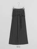 Samuni Stripe Banding Wrap Skirt Pants