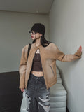 Bake Washing Cotton Biker Jacket