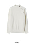 Vincent Mockneck Button Knit