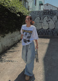 Ribat Pintuck Wide Denim Pants