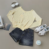 Hip Pads Detachable Span Denim Shorts