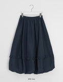 Pearlenny Banding Frill Balloon Long Skirt