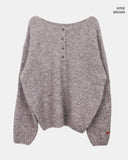 Sodan round neck henley neck loose wool long sleeve knit