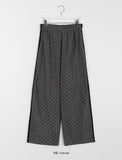 Nelloa dot banding corduroy track pants