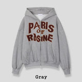 Paris Semi-Crop Hooded Zip-Up