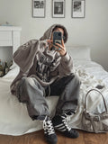 Stopper Washing Wide Cargo Denim Pants