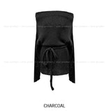 Vine Strap Off-Shoulder Two-Way Knit Scarf Set