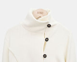 Puan High-Neck Button Knit Cardigan