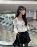 Kendi Angora Knit Sleeveless Cardigan