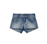Migo Two-Button Vintage Denim Shorts
