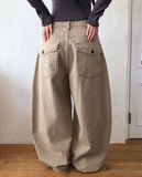Lapu Check Pocket Wide Pants