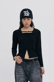 SQUARE NECK RIBBED TOP