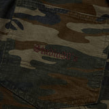 Double Knee Carpenter Washing Camo Bermuda Pants